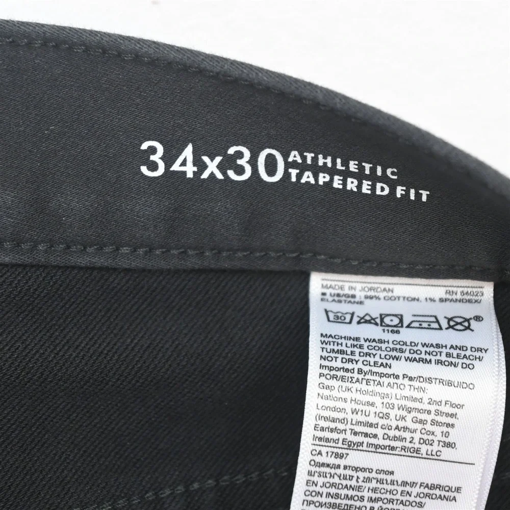 Banana Republic 34x30 Charcoal Gray Brushed Traveler Athletic Tapered Mens Jeans